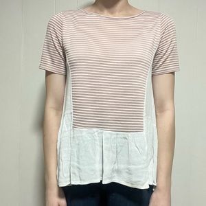 Pink and white striped shirt